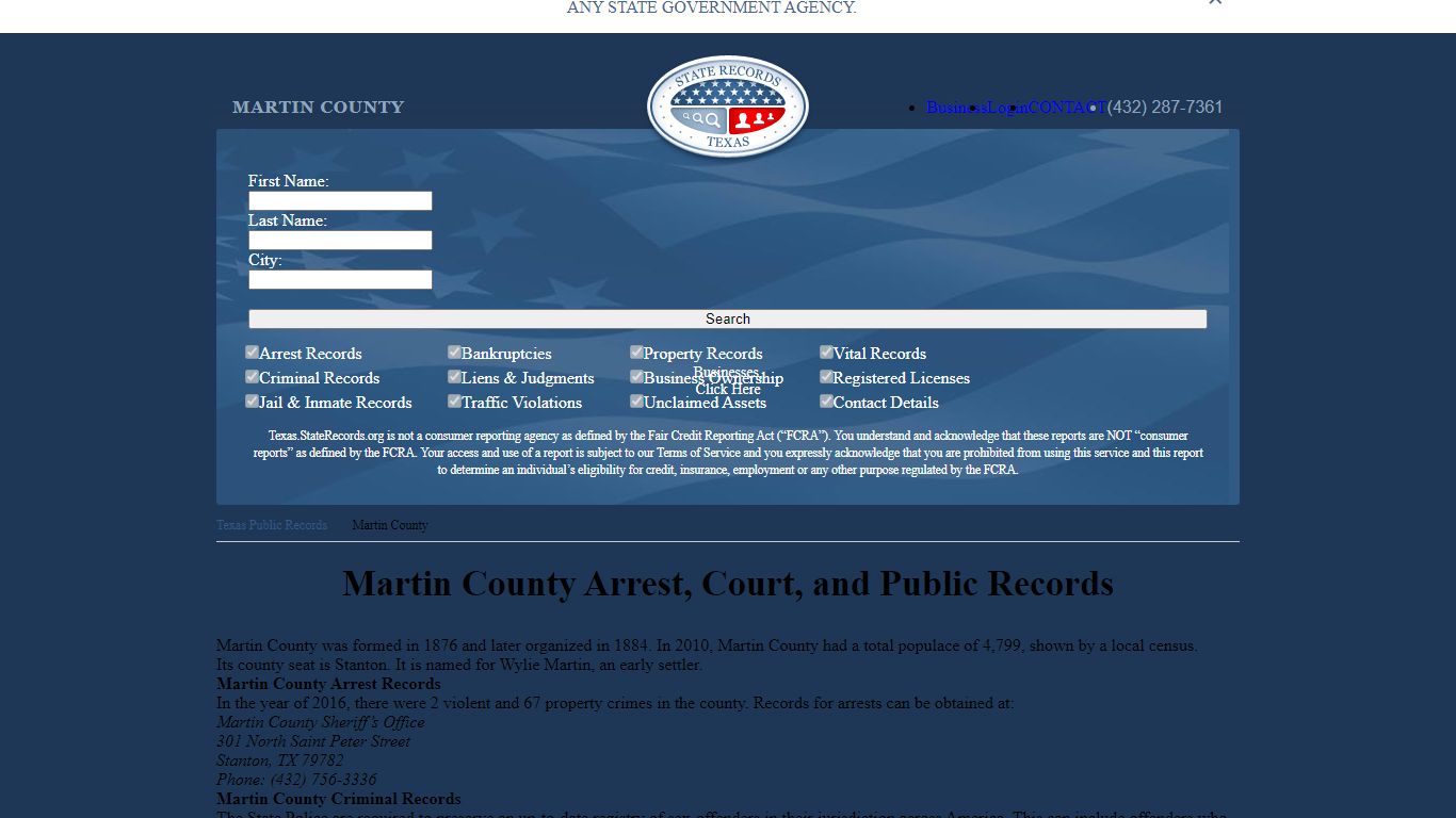 Martin County Arrest, Court, and Public Records